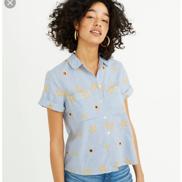 Embroidered stars and stripes - Madewell Sz S - Picture 1 of 6